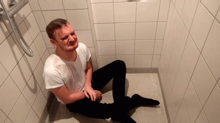 Man On Shower Cry Me A River GIF
