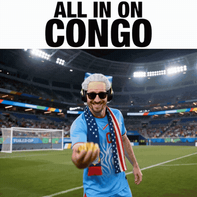 Man On Soccer Field All In On Congo GIF