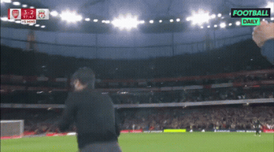 Man On Soccer Field In Front Of Football Daily Stadium GIF