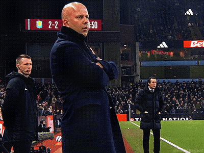 Man On Soccer Field In Front Of Scoreboard 2-2 GIF