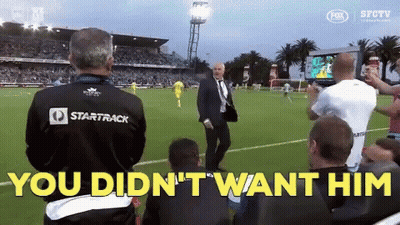 Man On Soccer Field Saying You Didn't Want Him GIF