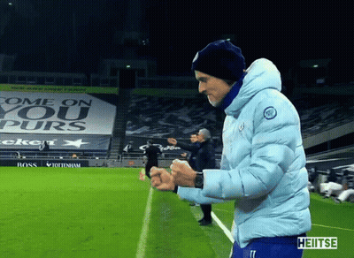 Man On Soccer Field With Come On Sign GIF