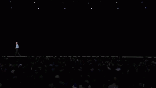 Man On Stage In Front Of Crowd Says No GIF