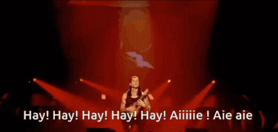 Man On Stage Saying Hay Hay Hay Aiiiie Aie Aie GIF
