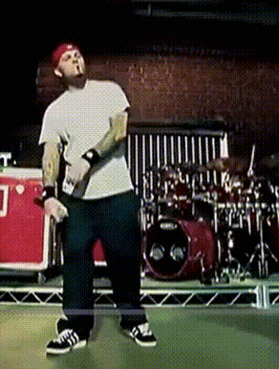 Man On Stage With Drum Set GIF