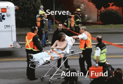 Man On Stretcher Server Admin Fund GIF