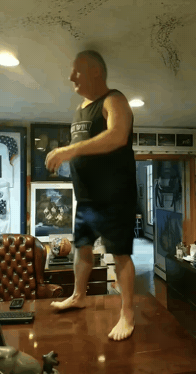 Man On Swing Saying Don't Care I'm Swinging GIF