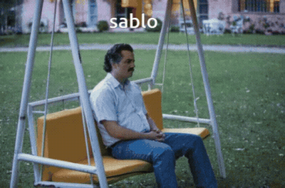 Man On Swing With Sablo GIF