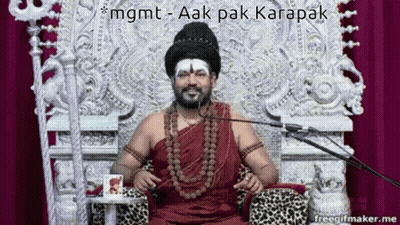 Man On Throne With MGMT Aak Pak Karapak GIF