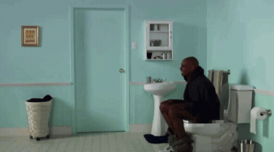 Man On Toilet With I Love You Picture GIF