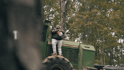 Man On Tractor Saying Take Me Ho GIF
