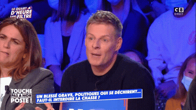 Man On TV Saying Touche Pas A Mon Poste GIF