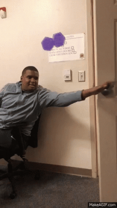 Man Opening Door With United Sign GIF