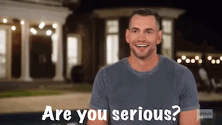 Man Outside House In Are You Serious Shirt GIF