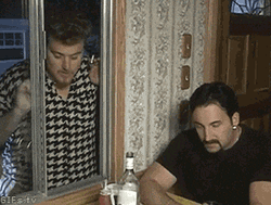 Man Outside Window Being Left On Read GIF