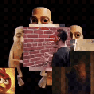 Man Painting Brick Wall With Brush GIF