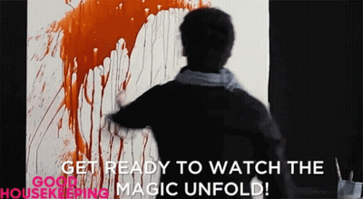 Man Painting Get Ready To Watch The Magic Unfold GIF