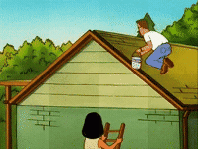 Man Painting Roof GIF