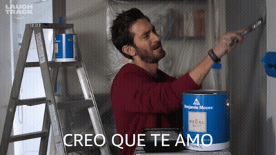 Man Painting Wall With Benjamin Moore Regal GIF