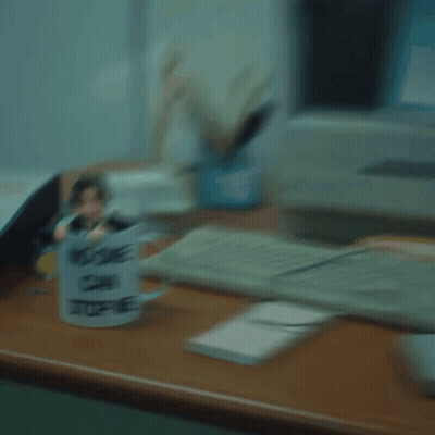 Man Peeking Out Of Mug Saying No One Can Stop Me GIF