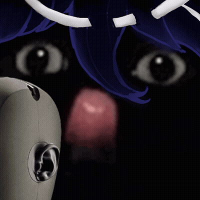 Man Peeking Over Counter With Reflection GIF