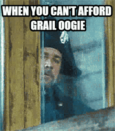 Man Peeking Through Door Can't Afford Grail Oogie GIF