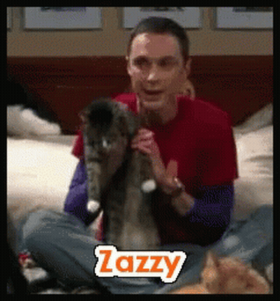 Man Petting Cat Lazzy GIF