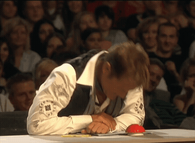 Man Petting Dog On Sidewalk GIF