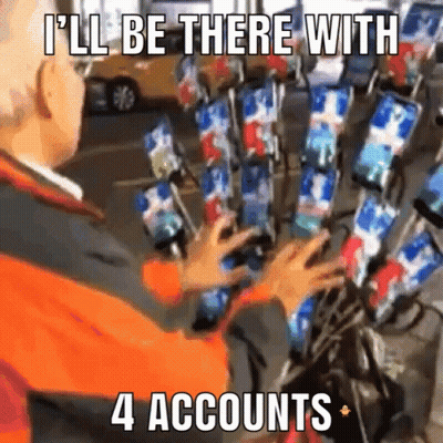 Man Phones I'll Be There With 4 Accounts GIF