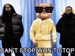 Man Pig Head Costume Cant Stop Wont Stop GIF