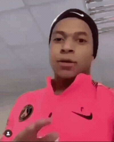 Man Pink Nike Shirt Black Hat Thumbs Up GIF