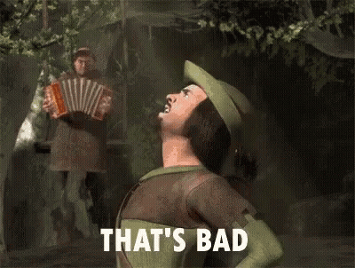 Man Playing Accordion Says Bad GIF