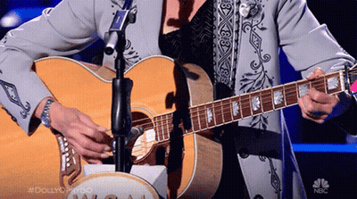 Man Playing Acoustic Guitar On NBC Show GIF