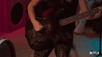 Man Playing Bass Guitar With Rdtime Strap GIF