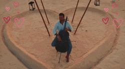 Man Playing Cello Happy Valentine's Day GIF