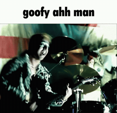 Man Playing Drums Goofy Ahh Man GIF