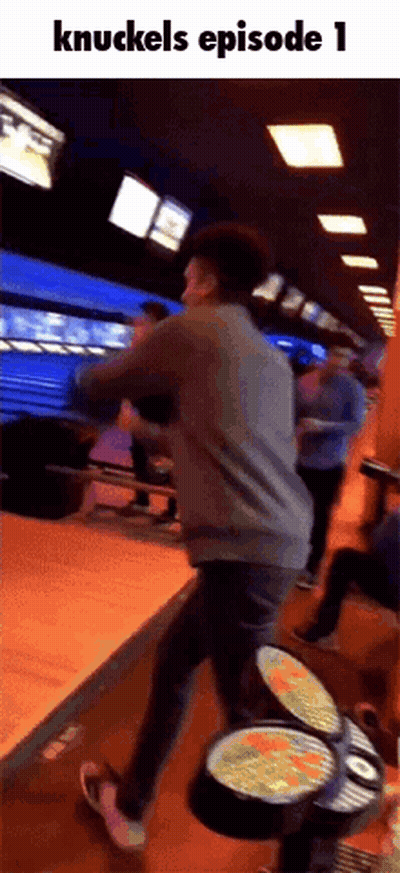 Man Playing Drums In Bowling Alley Knuckles Episode 1 GIF