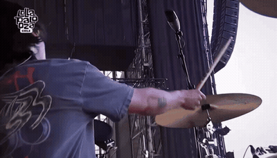 Man Playing Drums Shirt Lola Palo 023 Chile GIF