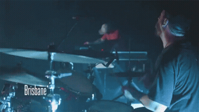 Man Playing Drums With Brisbane GIF