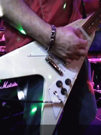 Man Playing Electric Guitar With Marshall Amp GIF