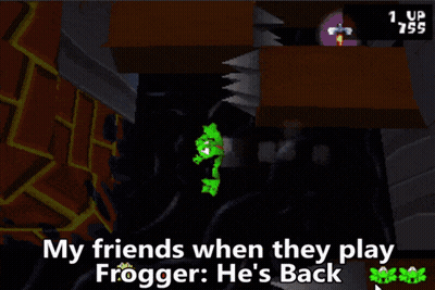 Man Playing Frogger My Friends When They Play He's Back GIF