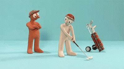 Man Playing Golf With Golf Bag GIF