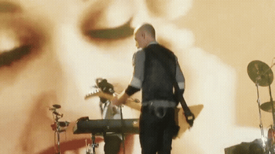Man Playing Guitar And Keyboard GIF