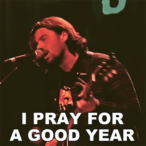 Man Playing Guitar And Singing I Pray For A Good Year GIF