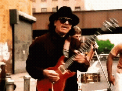Man Playing Guitar And Singing On Street GIF