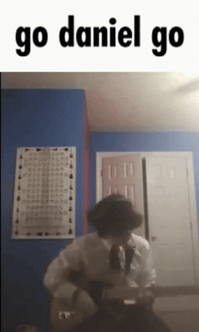 Man Playing Guitar Go Daniel Go GIF