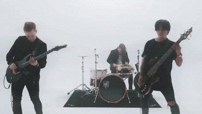 Man Playing Guitar In Band GIF