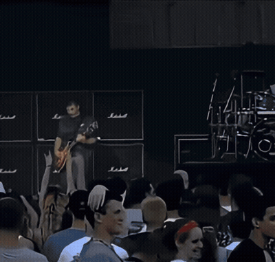 Man Playing Guitar In Front Of Marshall Amps GIF
