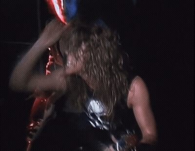 Man Playing Guitar In Metallica Shirt GIF
