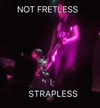 Man Playing Guitar Not Fretless Strapless GIF